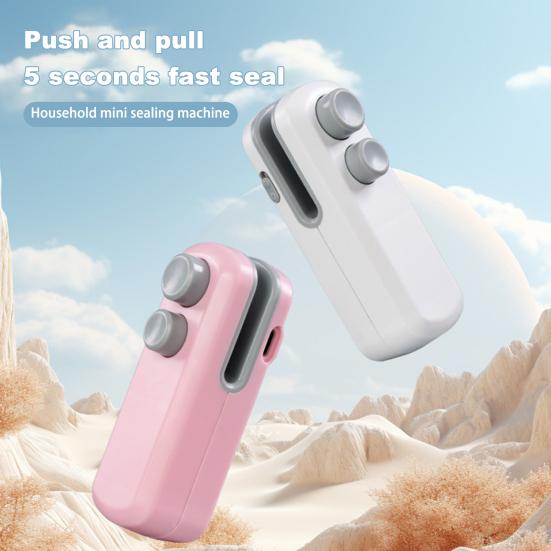 Упаковщик пакетов, мини-путевой портативный перезаряжаемый упаковщик, портативный вакуумный упаковщик пищевых продуктов, машина для запечатывания пакетов для закусок