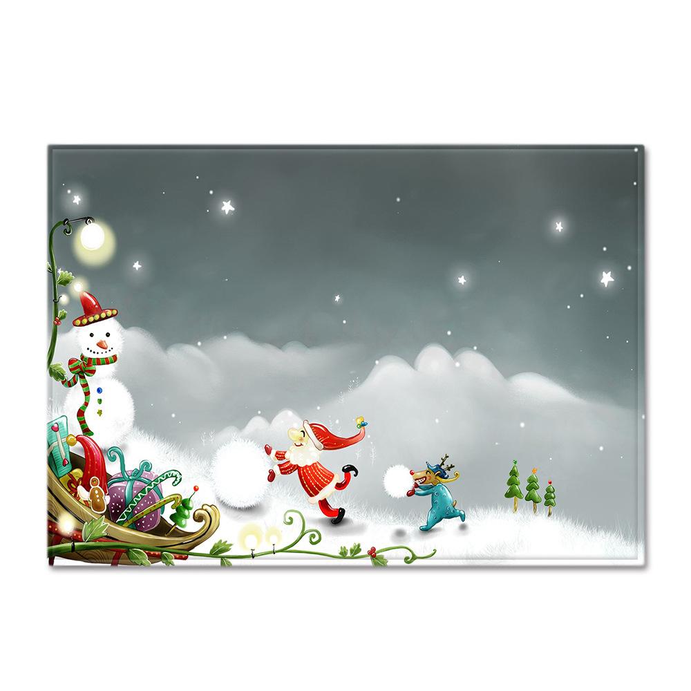 Рождественский коврик для пола в гостиной, ковер для спальни, ковер для столовой, коврик для двери