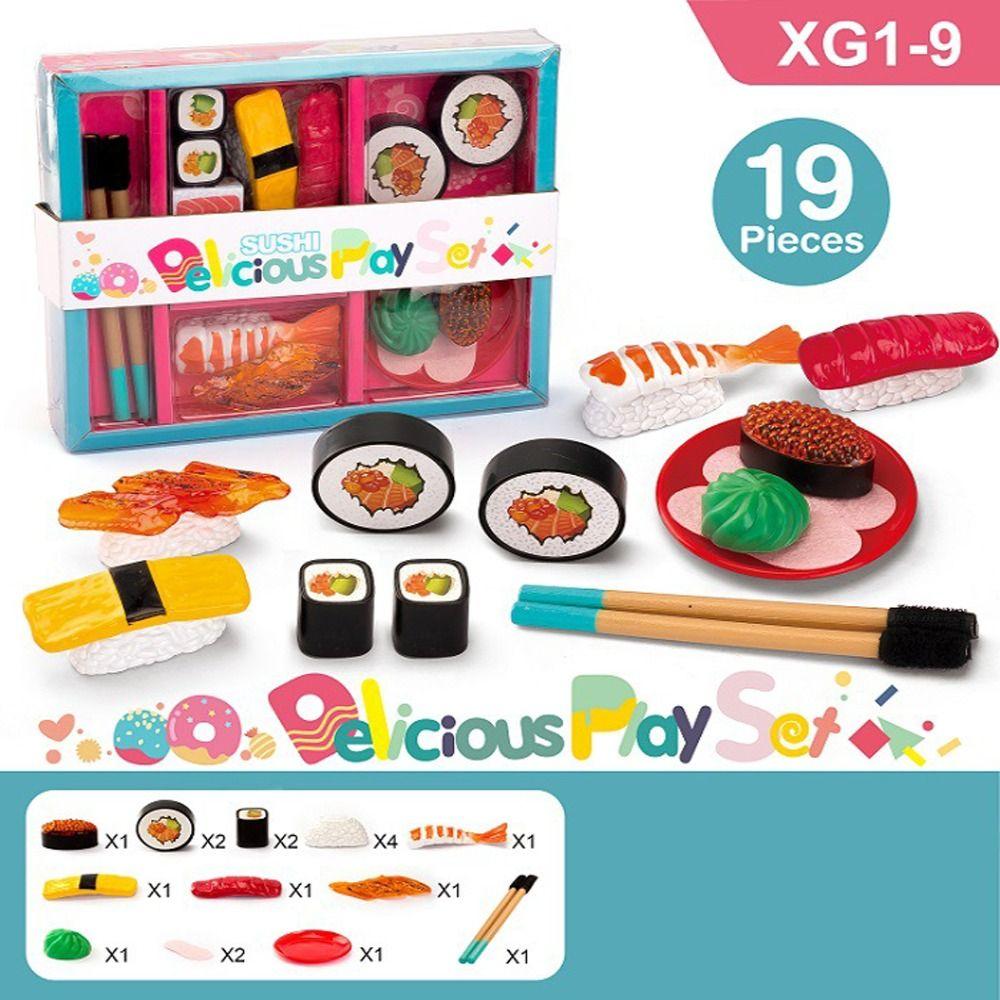 Pretend Play Role-Playing Gifts Cutlery Toys Kitchen Food Toys Mini Sushi Set Pretend Kitchen Toys