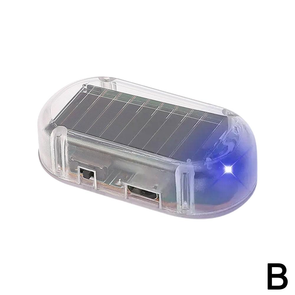 Автомобильный поддельный светильник безопасности на солнечной энергии, имитация манекена, сигнализация, беспроводное предупреждение, противоугонная лампа, светодиодные мигающие огни