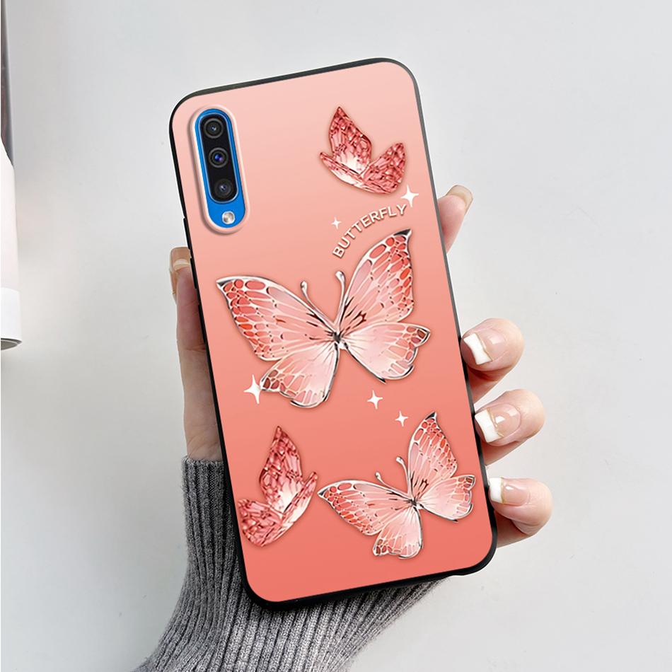 Чехол для Samsung A50 A50S A30S Мультяшный Мягкий Жидкий Силикон Полная Защита Задняя Крышка Телефона Для Galaxy A 50 50S 30S Funda Оболочка
