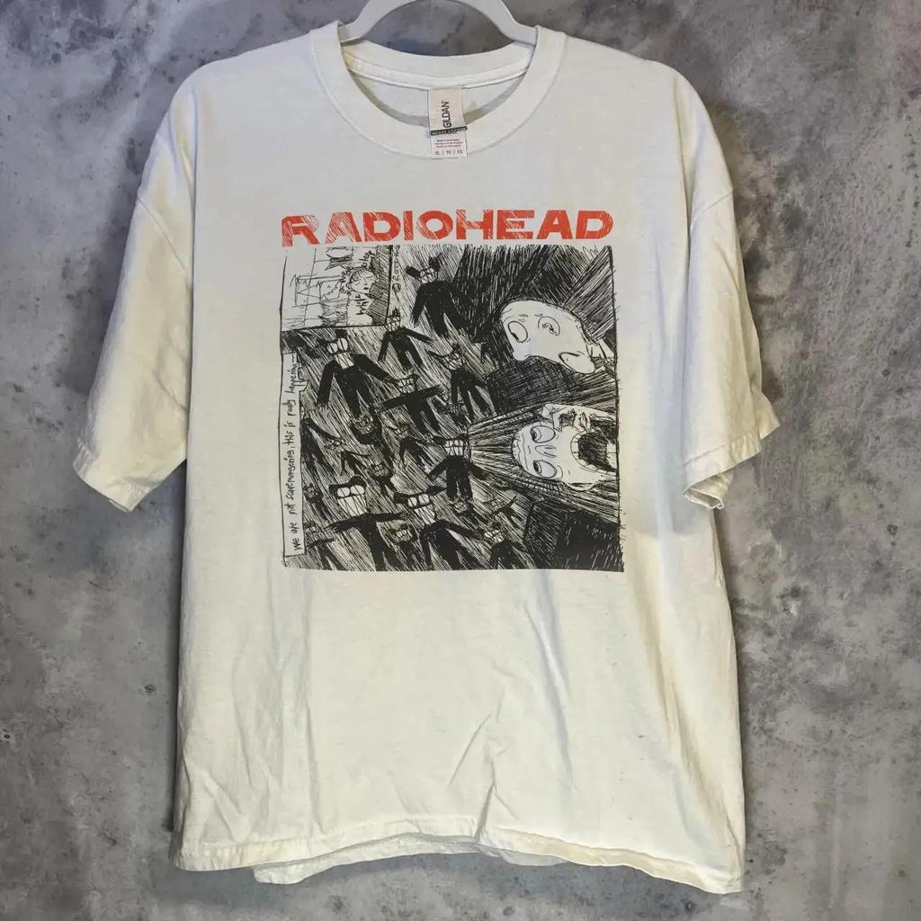 Винтажная унисекс футболка Radiohead 'The Bend' с уникальным художественным дизайном