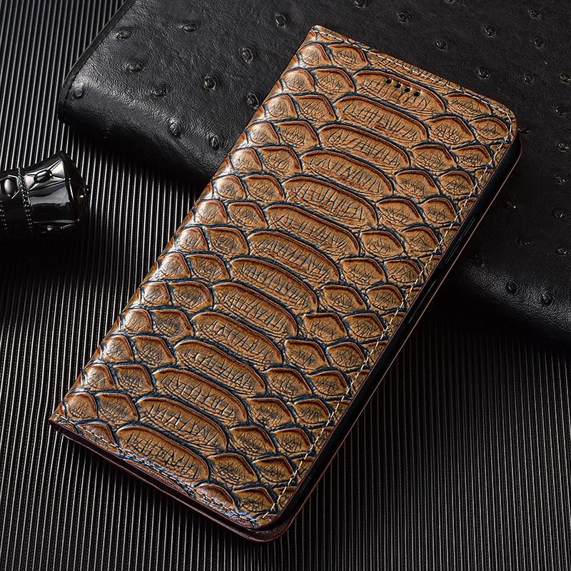 Чехол-книжка из натуральной кожи питона для Xiaomi Poco X3 X4 X5 X6 X7 F5 F6 F7 M3 M4 M5 M5S M6 M7 Plus Pro Ultra Чехлы для телефона