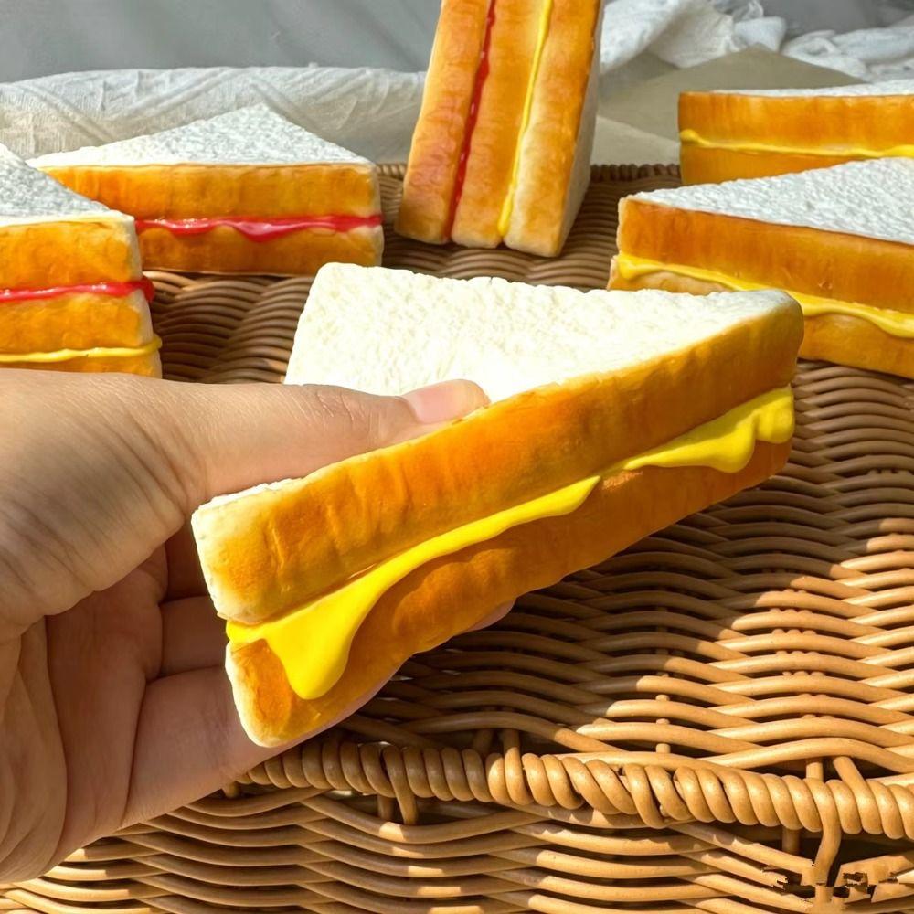 Slow Rising Sandwich Squeeze Toy Prank Decoration Sensory Fidget Bread Funny