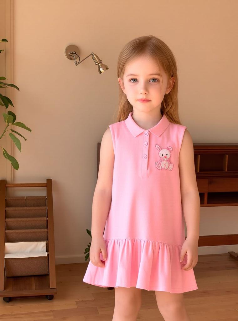 Girls Sleeveless Summer Dress Sweet and Cute Kids Dress