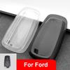 TPU Soft Car Transparent Key Case Remote Control Protect Cover Auto Accessories For Ford Edge Fusion Mustang Explorer F150 F250 F350 Ecosport