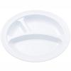Nagao Unbreakable White Round Lunch Plate, 3-Cut, 25cm, Made In Japan, No. 52
