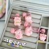 Three-Dimensional Cute Pig Bell Keychain for Students