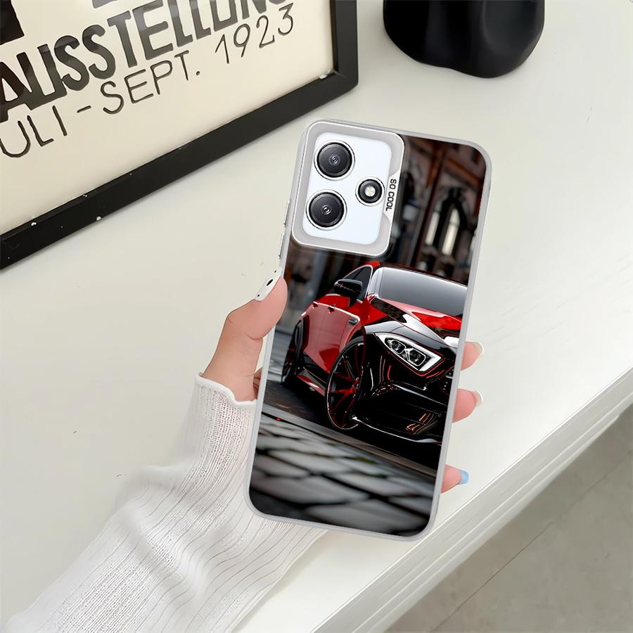 Back Phone Cover Case for Xiaomi Redmi A5 14C 10C 13C 9T 12C A1 A2 Plus 9C K60 Smoke Handsome Sports Car