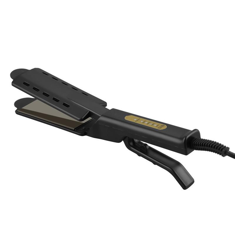 Широкая пластина Flat Iron Professional титановый сплав выпрямитель для волос Регулируемая температура выпрямления Вентиляция Инструмент для укладки