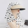 Polka Dots Beach Sun Hat UV Protection Bucket Hat Trendy Women's Headscarf Hat  Summer Outdoor