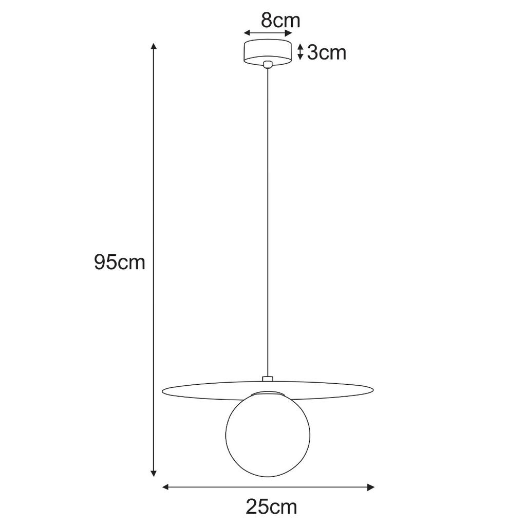 Lampa Wisząca Z Kloszem Niebieska Tarcza Ø25Cm Robin 1Xg9 10W K-5446 Kaja
