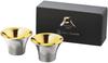 Takei Kibutsu Seisakusho Sake Cup, Stainless Steel, Mount Fuji Design, FM-103, Set of 2