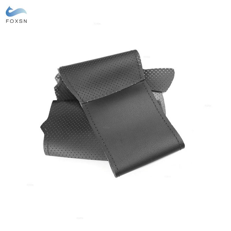 Car Accessories Black Leather Steering Wheel Cover For Opel Vauxhall Holden Astra H 2004-2009 Signum Vectra C 2005-2009 Zaflra