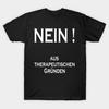Мужская черная футболка с принтом Super Large TShirt nein aus therapeutischen grunden смешная поговорка quot No-Cut Трансферная бумага с принтом Хлопковая футболка