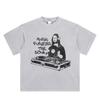 Стритвир DJ Лиза Графическая футболка Хлопковая футболка Унисекс Топы Футболки Летняя футболка с короткими рукавами