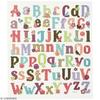 Stickers - Creotime - Alphabet - 59 Pieces - Multicolor - Paper
