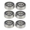 6Pcs 6201 Sealed Bearing High Carbon Steel Car Ball Bearing for Electric Motors Power Tools Vehicle