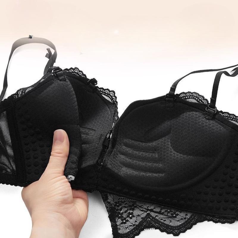 Сексуальные кружевные бюстгальтеры модное нижнее белье Push Up черное нижнее белье для женщин беспроводные бюстгальтеры Push Up