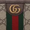 Gucci Сумка-камера Ophidia GG с золотой маркировкой, старый цветочный логотип, полосатая тесьма, холст с кожаной отделкой