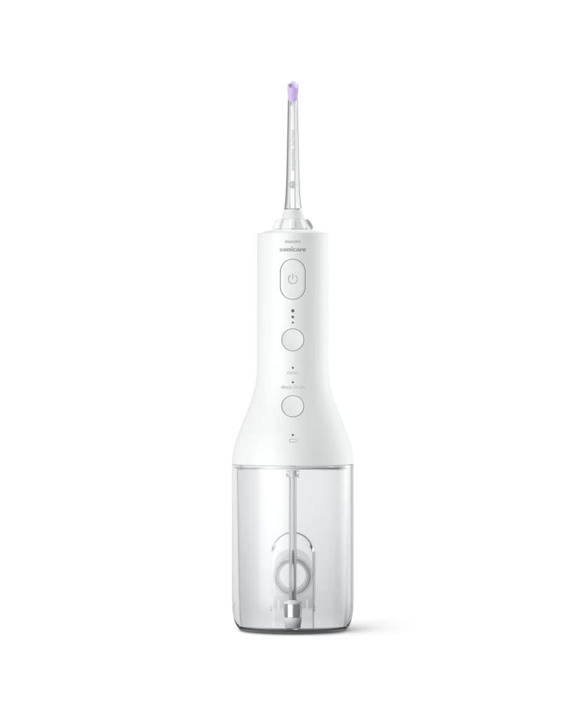 Philips Беспроводной ирригатор для полости рта Sonicare Power Flosser 3000 с технологией Quad Stream и импульсной волной, белый HX3826/31