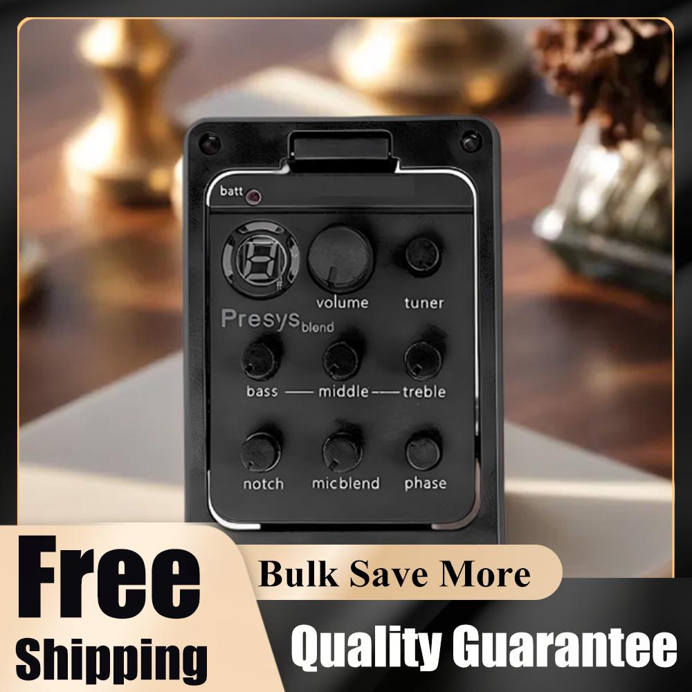 Пластиковый 301 Звукосниматель для гитары с тюнером Преамп для гитары Presys Пьезозвукосниматель Эквалайзер для гитарного резонаторного отверстия Запчасти Аксессуары