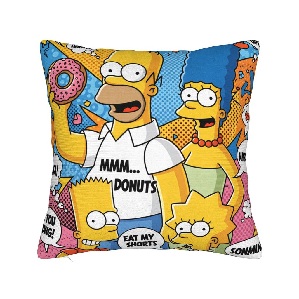 Pillow Case Funny SSimpsons The Scream Parody Custom Pillow Cover For Wedding Party Home Decor Vintage Pillowcases