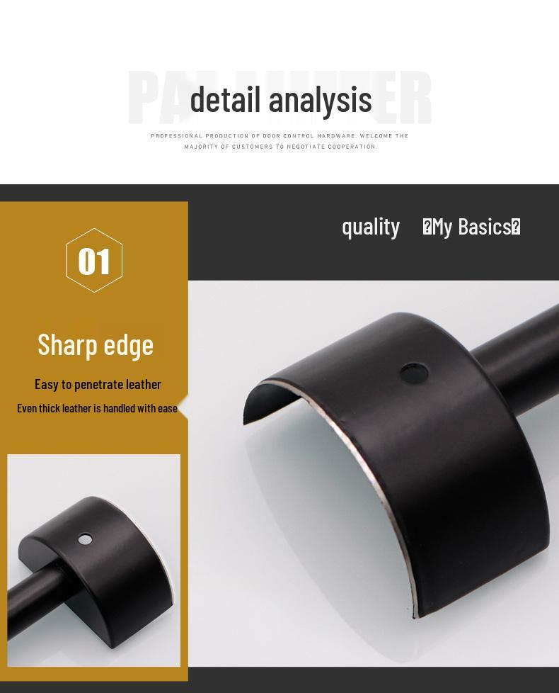 Инструменты для ручного шитья кожи своими руками: Черный набор пробойников-полукругов (мелких)
