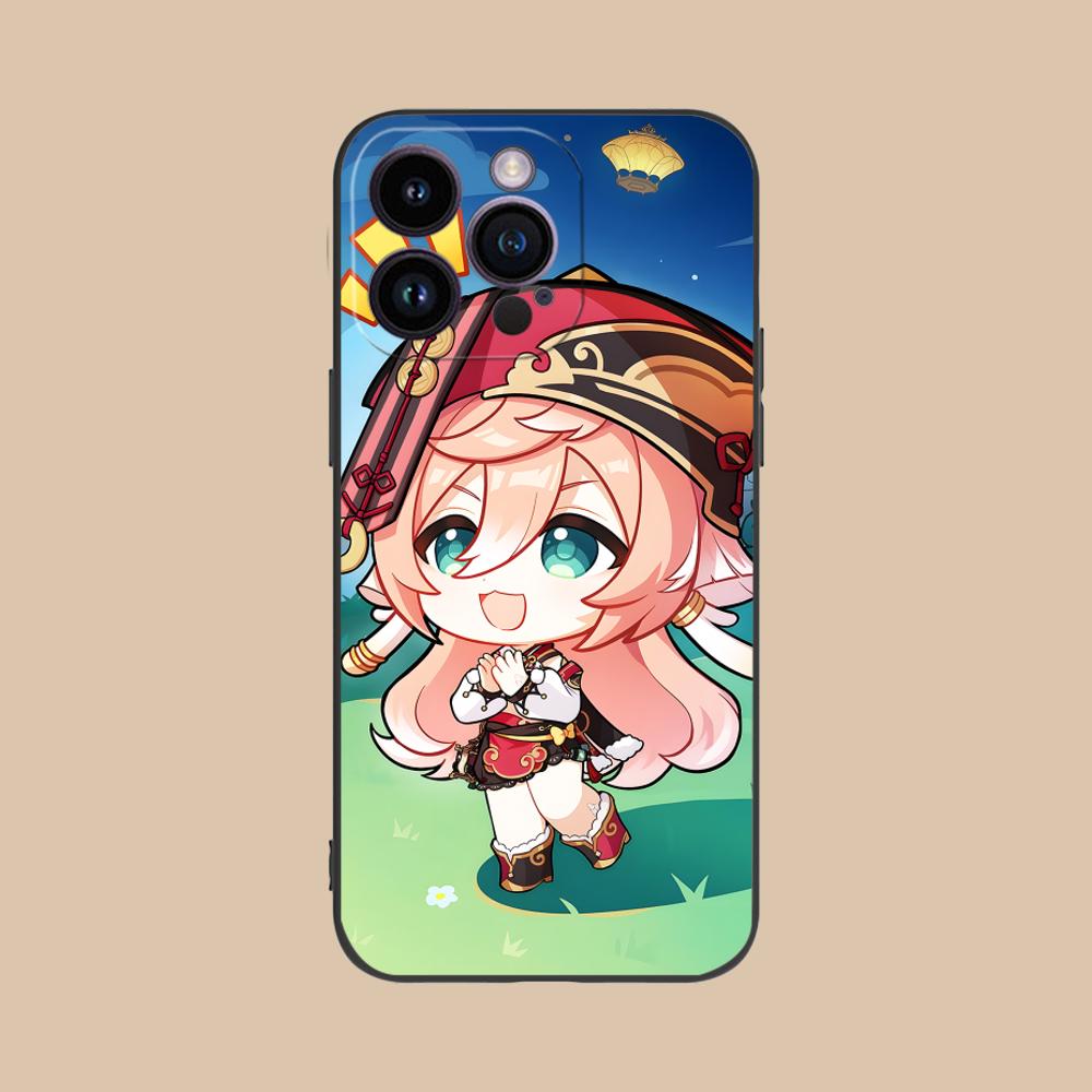 Game GI Yanfei Matte TPU Mobile Phone Case for iPhone 17 16 15 14 13 12 11 X XR XS 8 7 Air Pro Max Plus Mini Colorful Cover