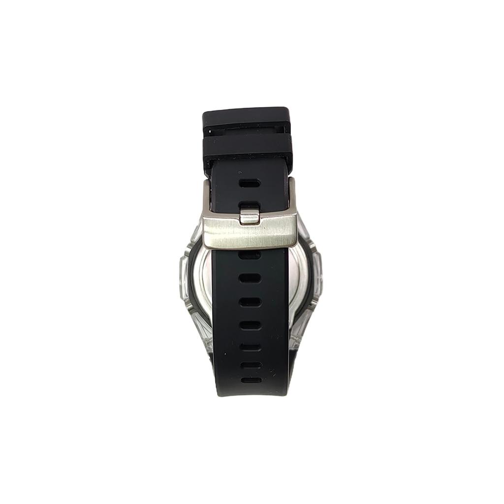 Casio Часы с кварцевым механизмом из коллекции Custom, ремешок из фторэластомера, мужские часы, черный циферблат GA-2100-1A1(Watch3--)