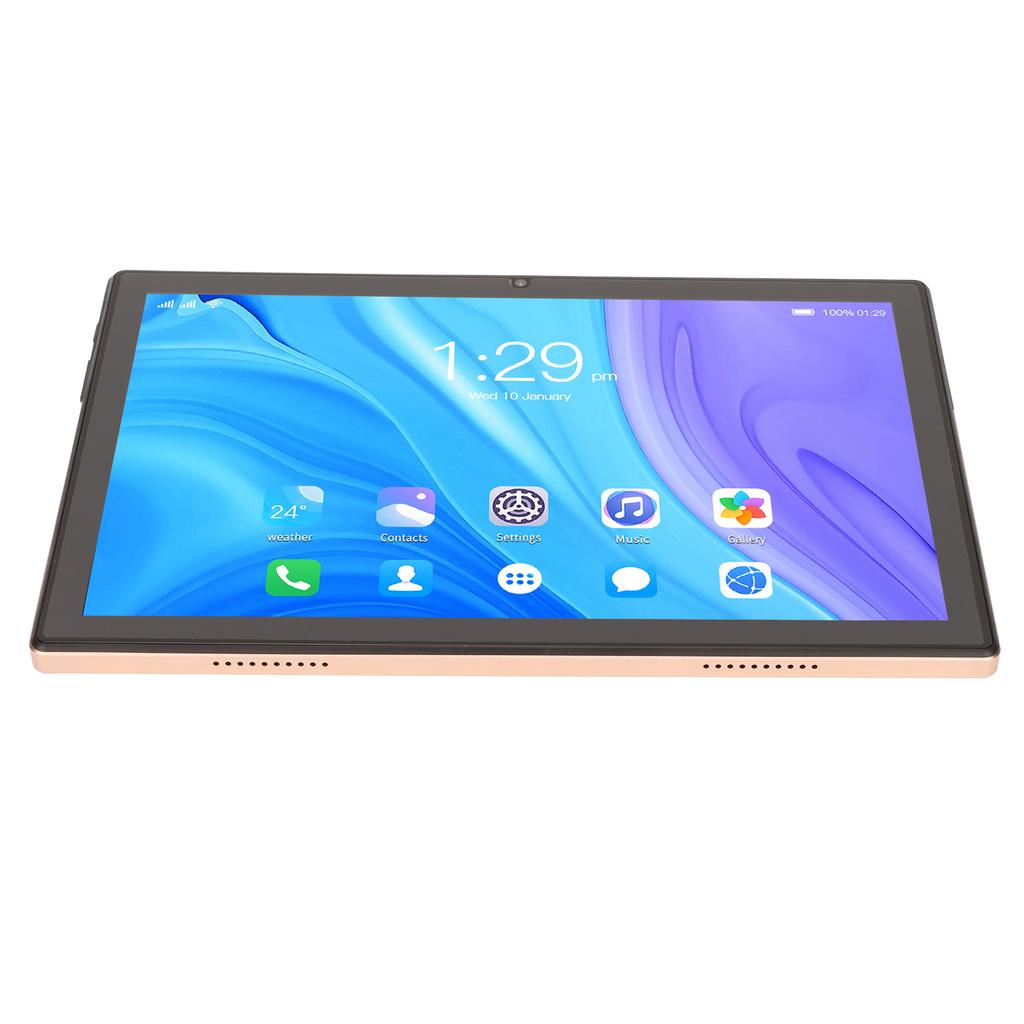 10-дюймовый планшет 1920x1200 Золотой цвет 4G Звонки 6 ГБ ОЗУ 128 ГБ ПЗУ 8800 мАч Двойная камера 128 ГБ Планшет 100–240 В