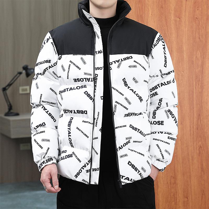 Мужская зимняя сращивающаяся стойка воротник красивая теплая куртка молодежная прямой подол спортивное пальто