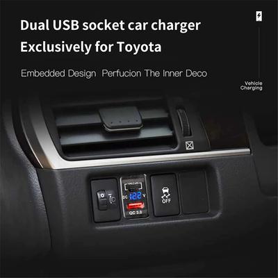 Автомобильное USB-гнездо с быстрой зарядкой Quick Charge 3.0 PD USB C Адаптер розетки для быстрой зарядки 12В 24В Интеграция в автомобиль Автомобили Toyota