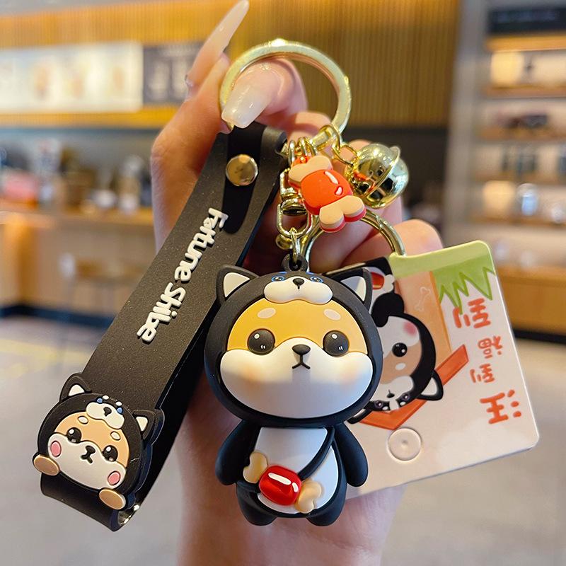 Брелок с изображением кролика Чай из мультфильма, милый кукла Сиба-ину со знаком зодиака, брелок для сумки, подвеска