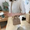 Minimalist Small Square Bag PU Leather Women's Crossbody Bag Mini Handbag  Literary Crowds