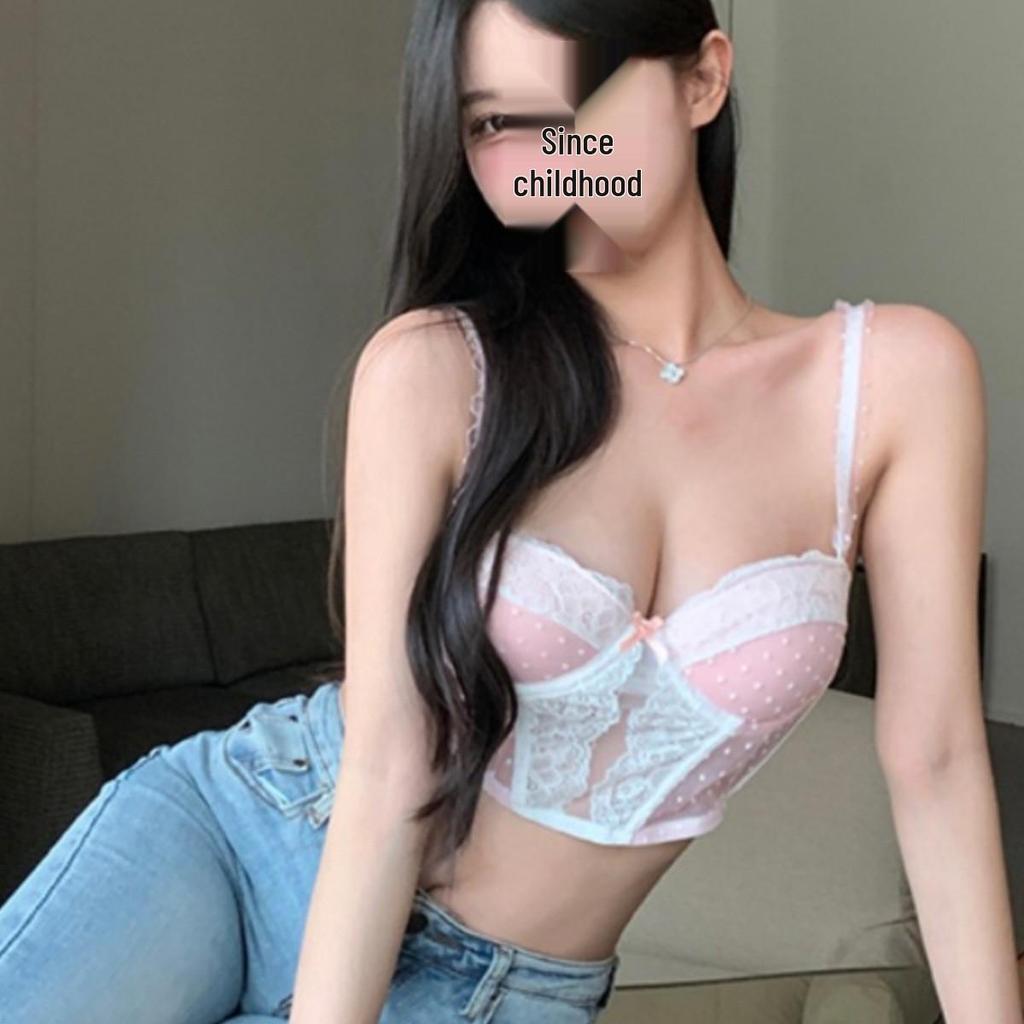 Французский кружевной топ-корсет на бретелях Pure Desire для женщин