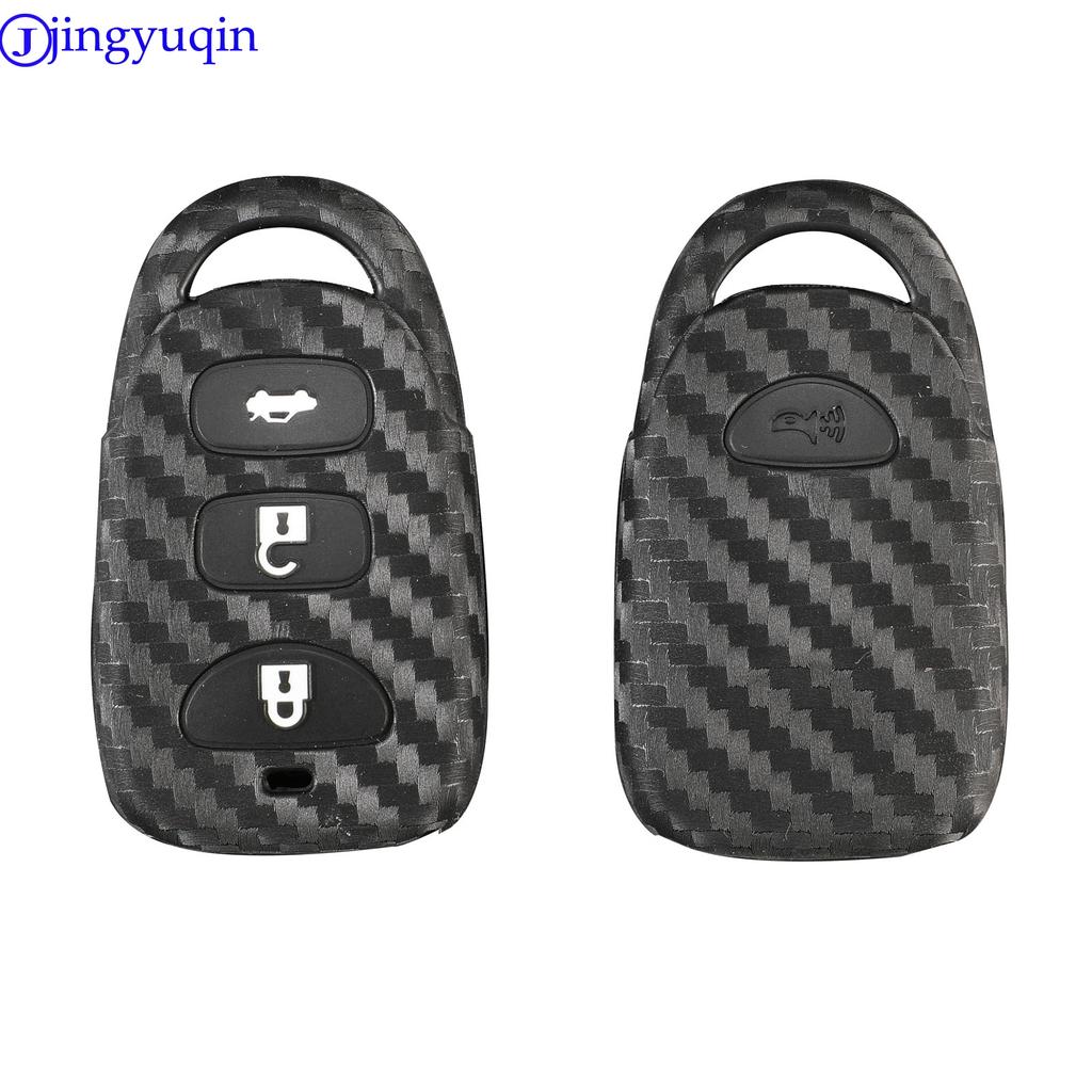 Jingyuqin чехол для ключа чехол для пульта дистанционного управления коробка 3+1 кнопка для Hyundai Elantra Sonata Santa для держателя Kia Carens