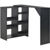 VidaXL Bar Table with Removable Shelf Black 138 X 40 X 120 Cm