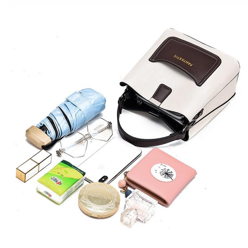 Винтажные роскошные сумки из искусственной кожи, сумки через плечо для женщин, новые модные сумки-ведра большой вместимости