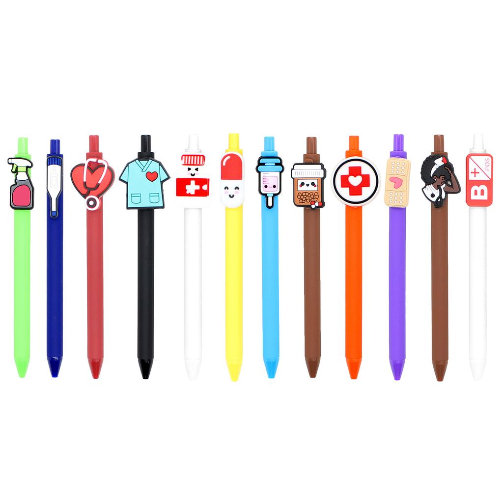 6/10/12x/набор выдвижных шариковых ручек, забавная ручка для медсестры, ручка для гладкого письма, 1,0 мм, ручка для подписи врача, студента-медика