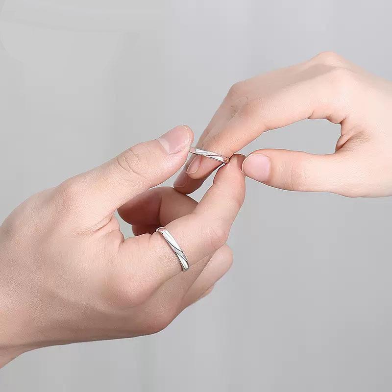 Парные кольца из стерлингового серебра 925 пробы 'Close to Me' - Роскошные серебряные кольца для дней рождения, предложений и годовщин