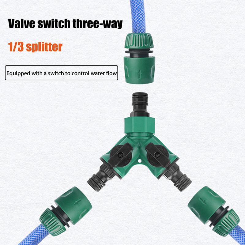 Garden Hose Connector Garden Hose Splitter With Faucet Watering Shut Off For Landscaping Flower Planting Irrigation