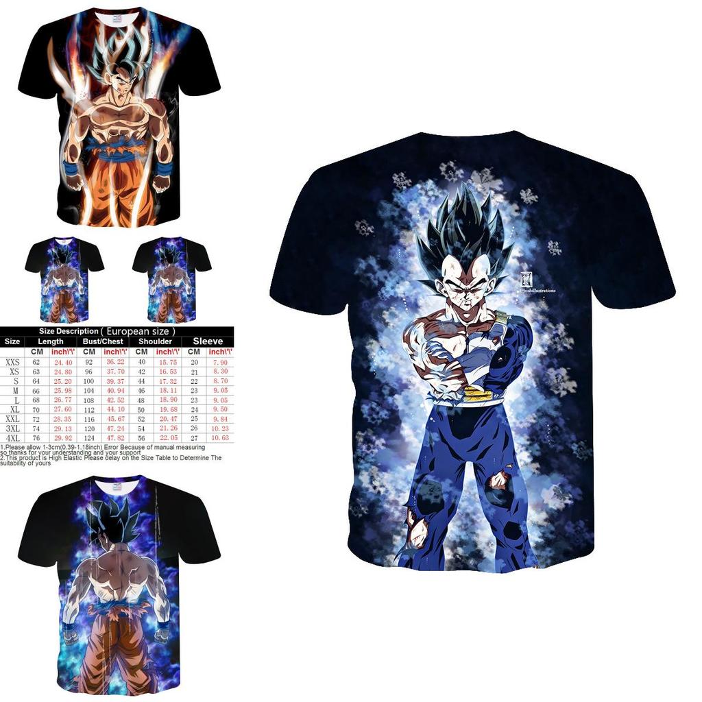Изысканная 3D-печать Dragon Ball Z Веджета Гоку Супер Сайян Повседневная футболка Аниме Рубашки