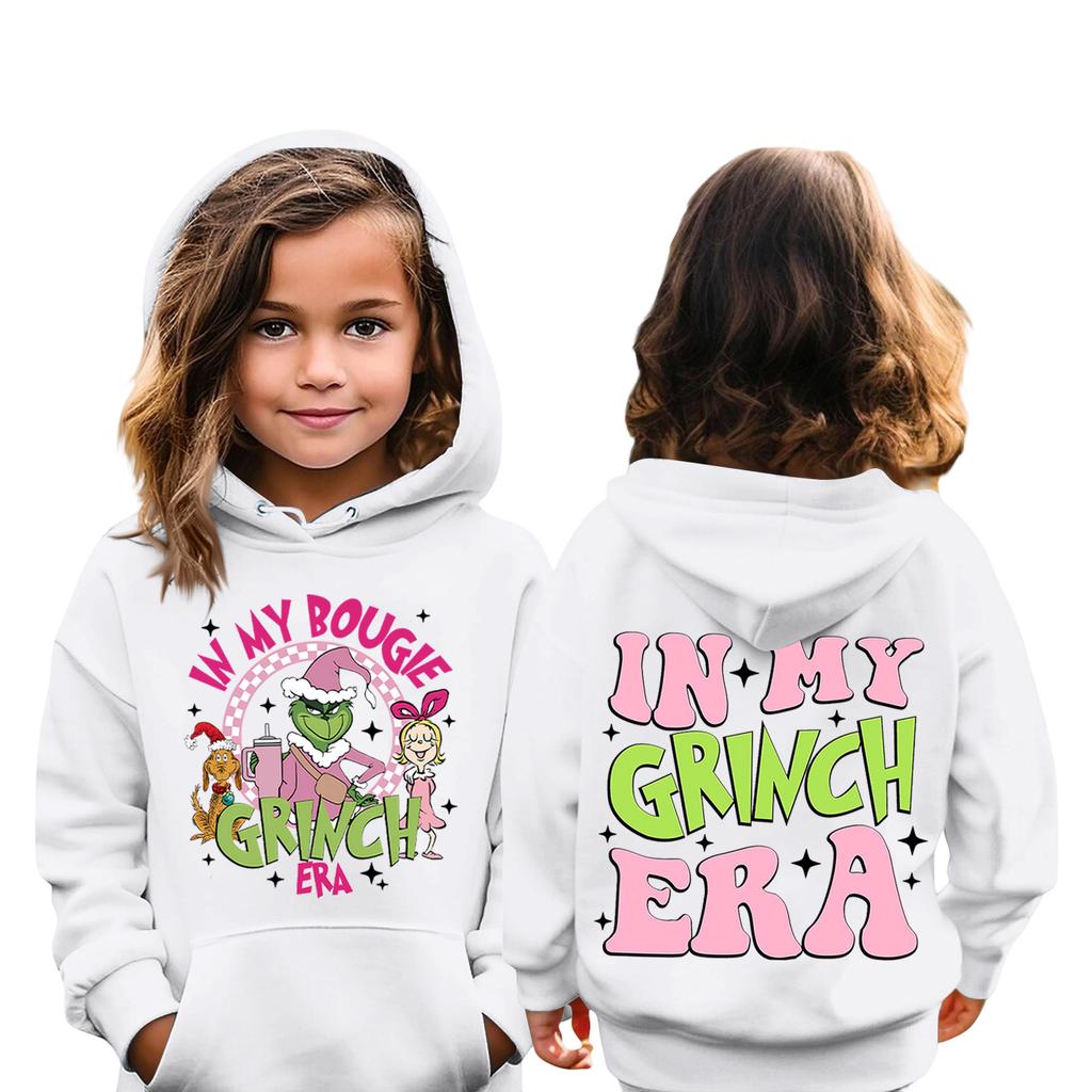 Рождественская детская толстовка с длинным рукавом, легкая повседневная толстовка с капюшоном, свободная, удобная детская толстовка