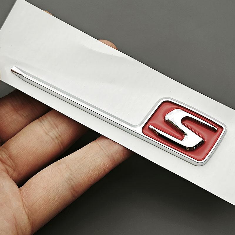 3D ABS S Letter Logo Rear Trunk Emblem Badge For Mercedes Benz AMG C63S E63S GLC63S Car Styling Fender Decal Sticker OJ2