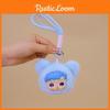 Cute Vinyl Doll Bear Head Plush Keychain With Soft Short Plush For Bag Decoration Gift For Kids