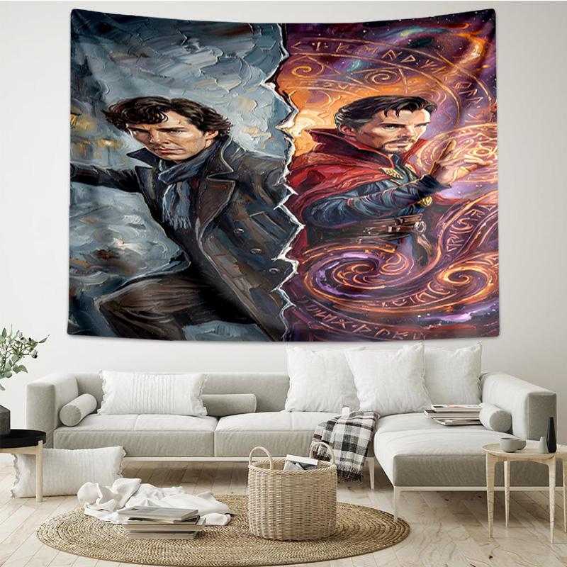 Sherlock Victorian Mystery Quick-Dry Tapestry Hanging for Bedroom,Livingroom, Playroom,Decor Art Room Wall Tapestry Holiday and Birthday Gifts