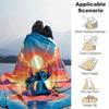1pc Stitch Printing Blanket - Soft, All-Season Throw for Office Blanket,  | Personalized Gift with Adorable Cartoon Design