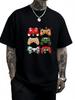 Mens retro game Tshirt fashionable casual fitness game console roundneck shortsleeved top
