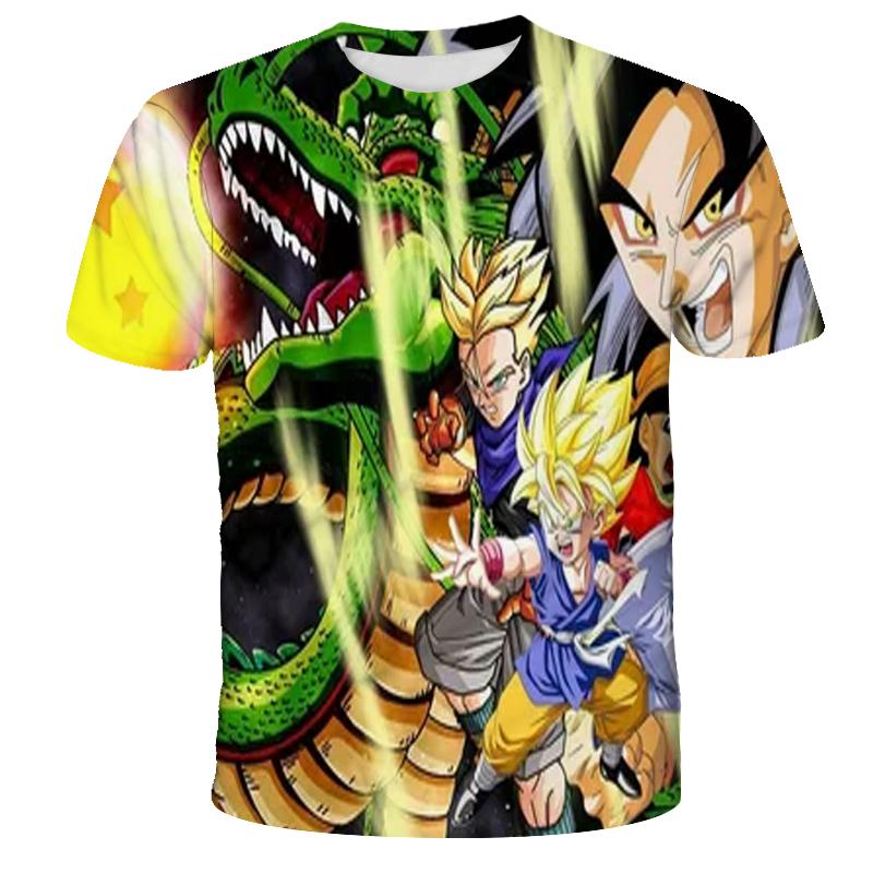 Футболка Dragon Ball для детей, футболки, аниме-фигурки, футболка Son Goku Super Saiyan, футболки для мальчиков, детская одежда, летняя одежда с коротким рукавом
